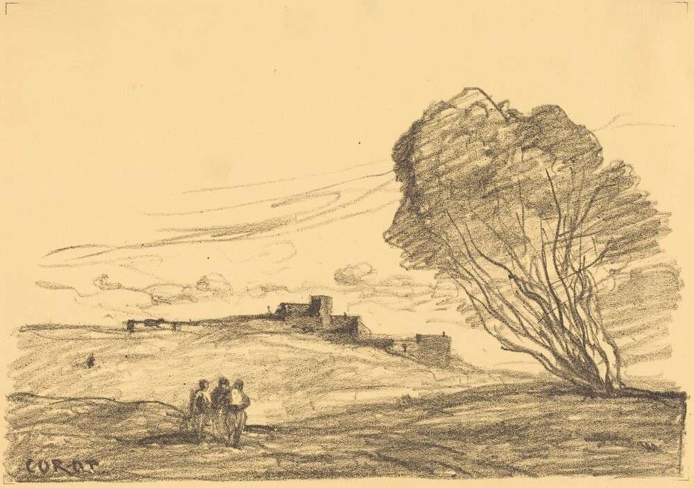 The Isolated Fort (Le Fort detache) — Jean-Baptiste-Camille Corot