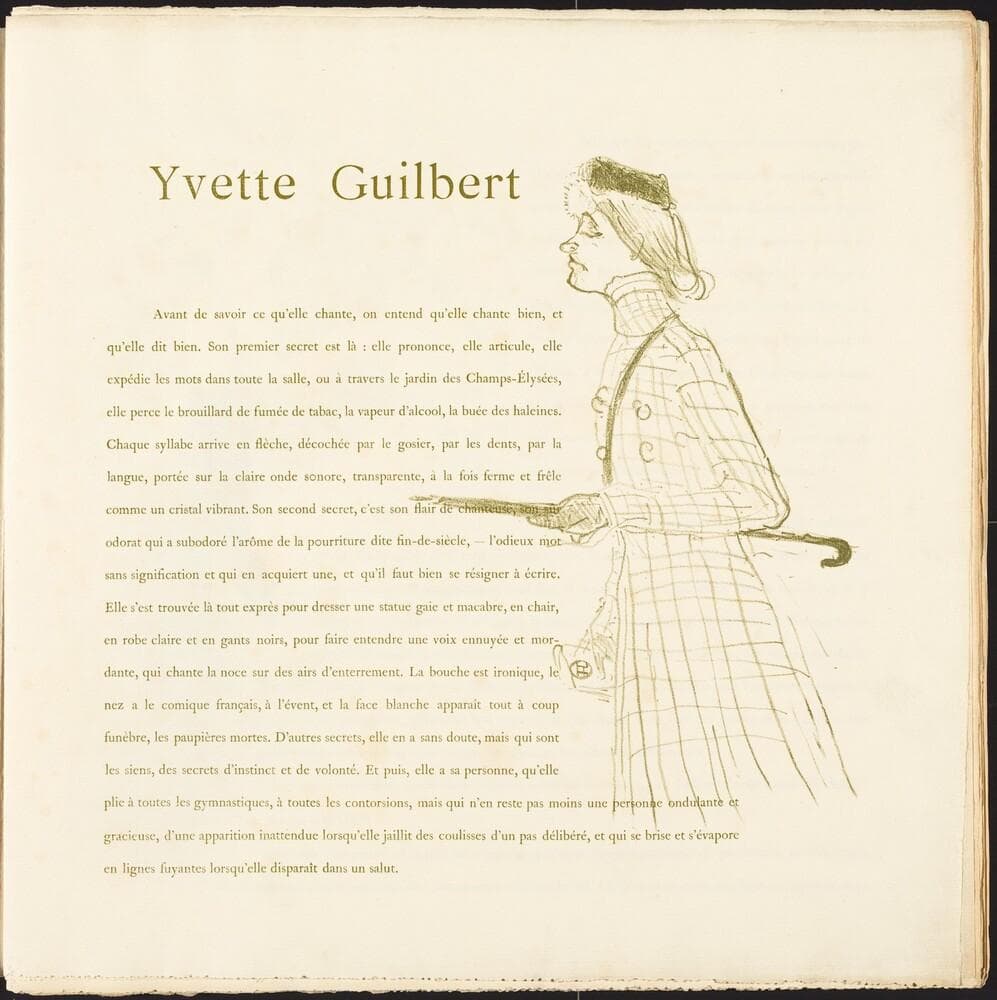 Yvette Guilbert — Henri de Toulouse-Lautrec