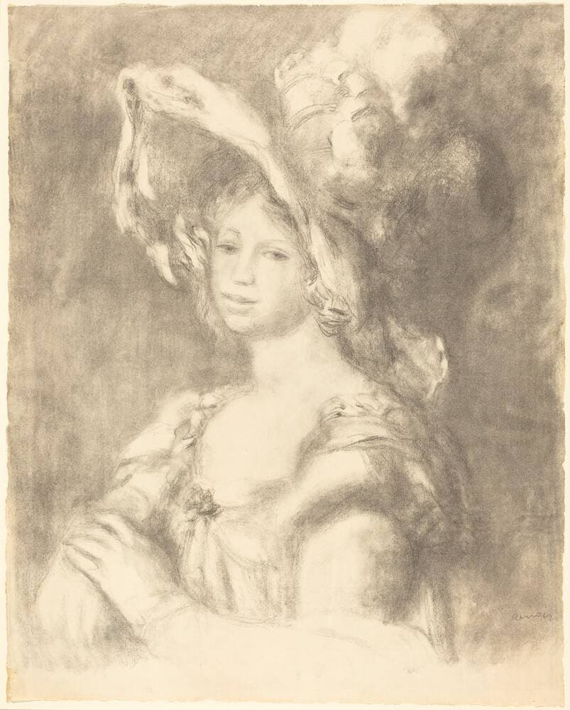 Bust of a Young Woman (Jeune femme en buste) — Pierre-Auguste Renoir