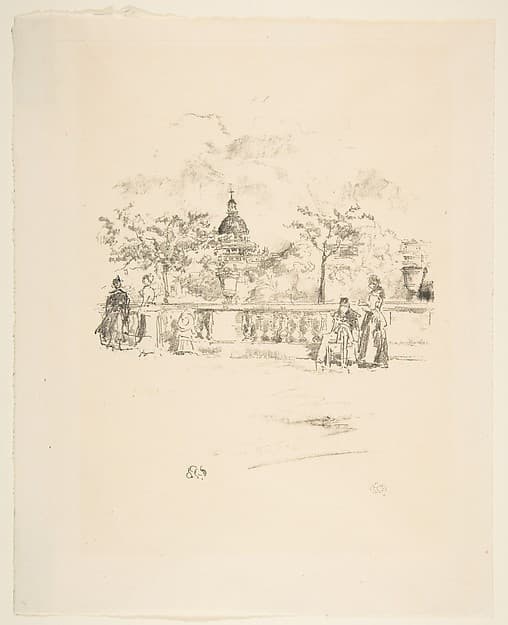 The Pantheon, from the Terrace of the Luxembourg Gardens — James Abbott McNeill Whistler