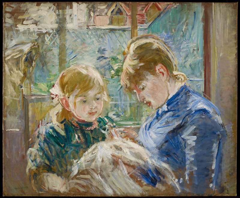 The Artist's Daughter, Julie, with her Nanny — Berthe Morisot