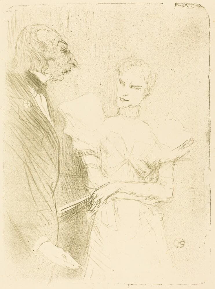 Brandes and Leloir in "Cabotins" (Brandès et Leloir dans "Cabotins") — Henri de Toulouse-Lautrec