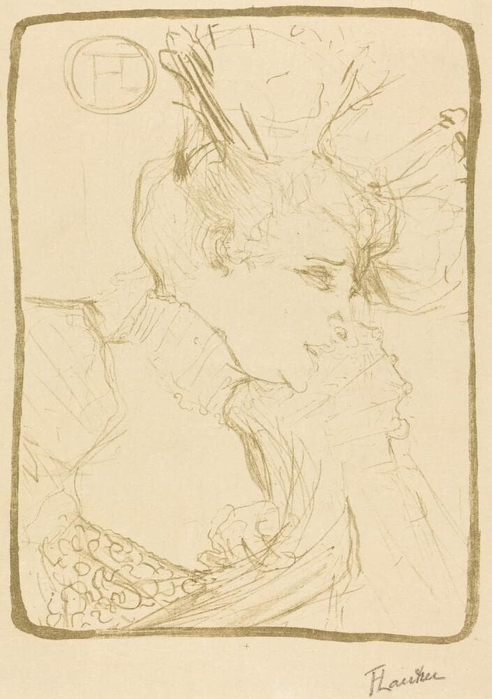 Bust of Mademoiselle Marcelle Lender (Mademoiselle Marcelle Lender, en buste) — Henri de Toulouse-Lautrec