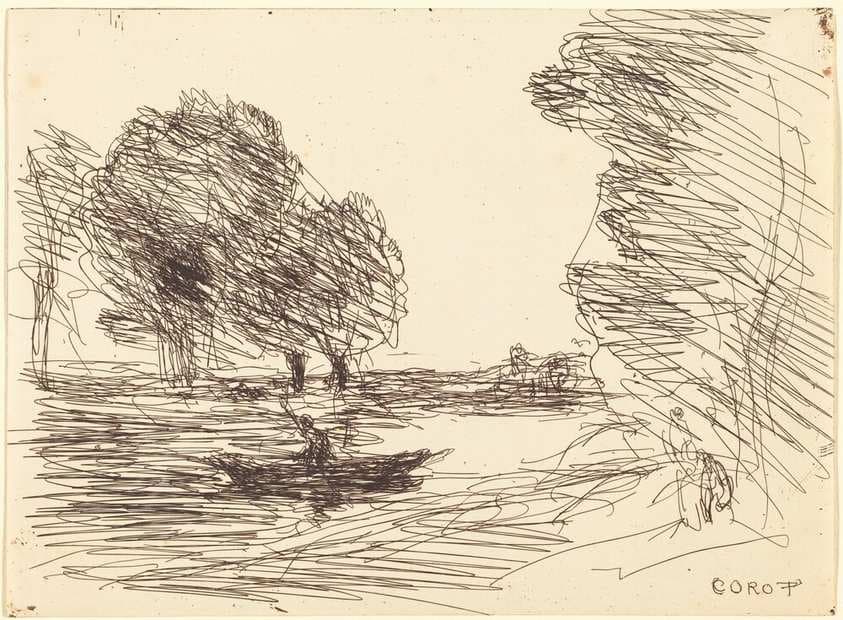 Boatman (Le Batelier) — Jean-Baptiste-Camille Corot