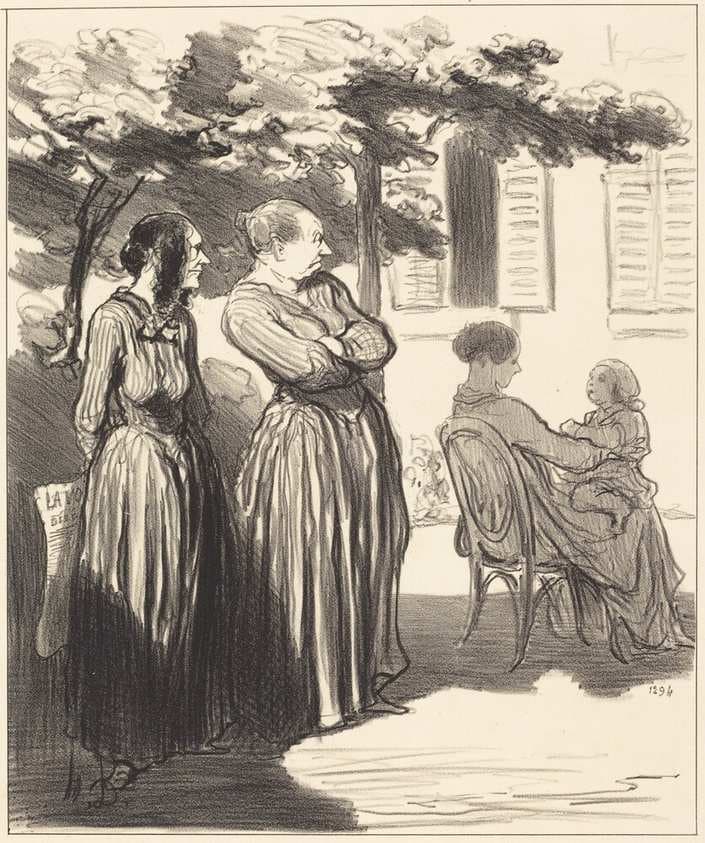 Voila une femme qui, a l'heure solennelle... — Honoré Daumier