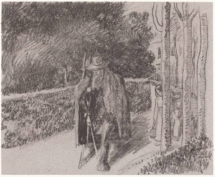 Beggar with a Crutch (Mendiant a la bequille) — Camille Pissarro