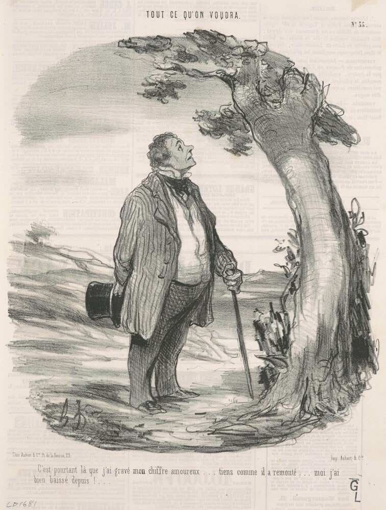 C'est pourtant la que j'ai gravé mon chiffre ... — Honoré Daumier