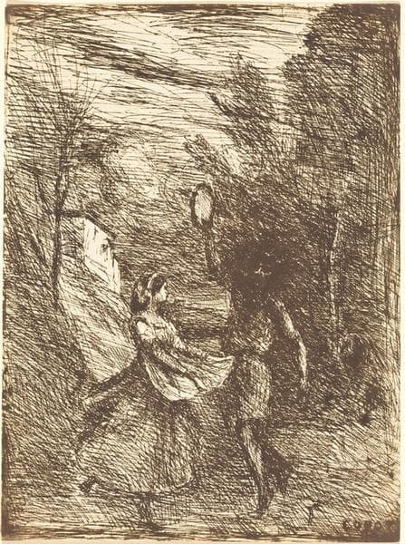 Saltarello (Saltarelle) — Jean-Baptiste-Camille Corot