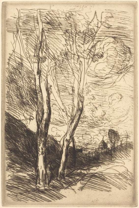 The Cathedral of Florence (Le Dome florentin) — Jean-Baptiste-Camille Corot