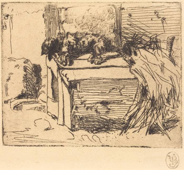 The Dog on the Kennel — James Abbott McNeill Whistler