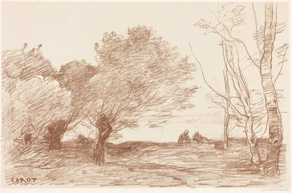 Willows and White Poplars (Saules et peupliers blancs) — Jean-Baptiste-Camille Corot