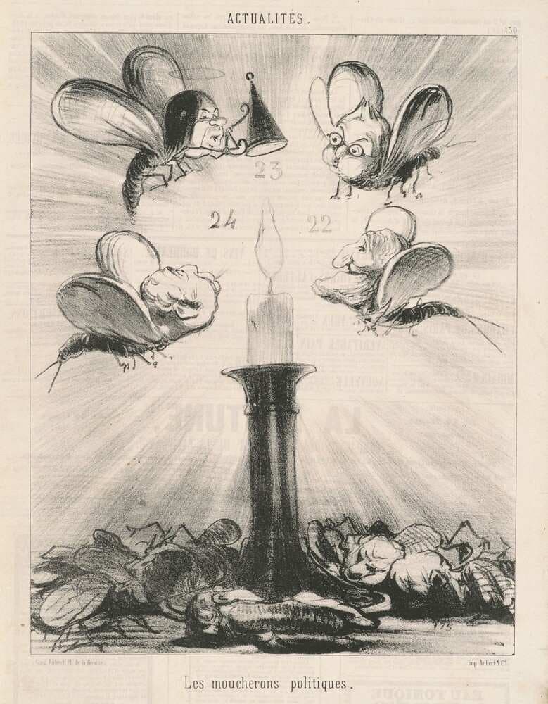 Les moucherons politiques — Honoré Daumier