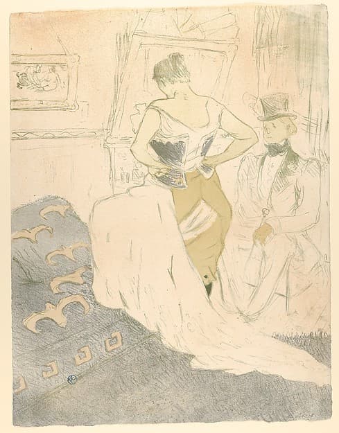 Fastening a Corset — Henri de Toulouse-Lautrec