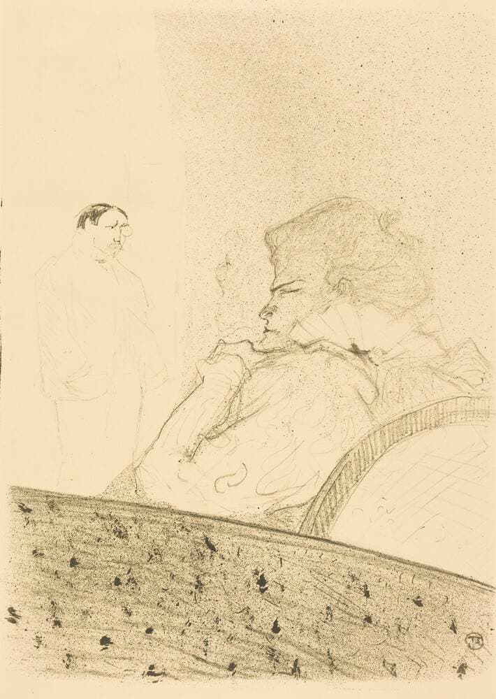 Brandes in His Box (Brandès dans sa loge) — Henri de Toulouse-Lautrec