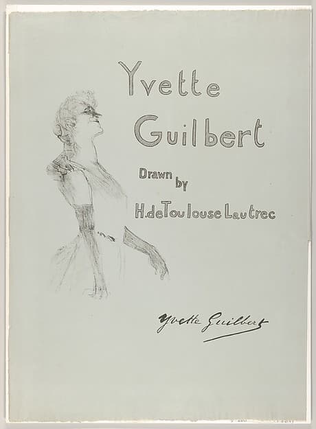 Cover - Yvette Guilbert — Henri de Toulouse-Lautrec