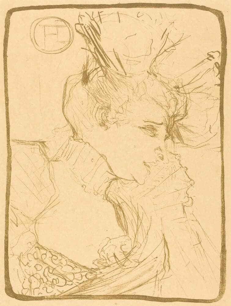 Bust of Mademoiselle Marcelle Lender (Mademoiselle Marcelle Lender, en buste) — Henri de Toulouse-Lautrec