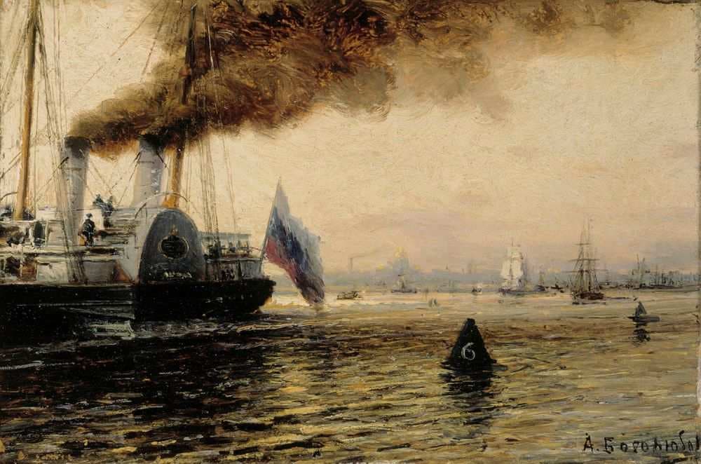The Anchoring Place by Kronstadt — Alexey Bogolyubov