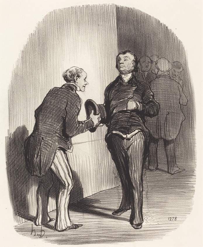 Vue d'une antichambre ministérielle... — Honoré Daumier