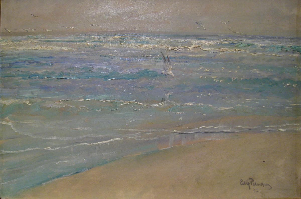 Sea-gull off the beach — Eilif Peterssen