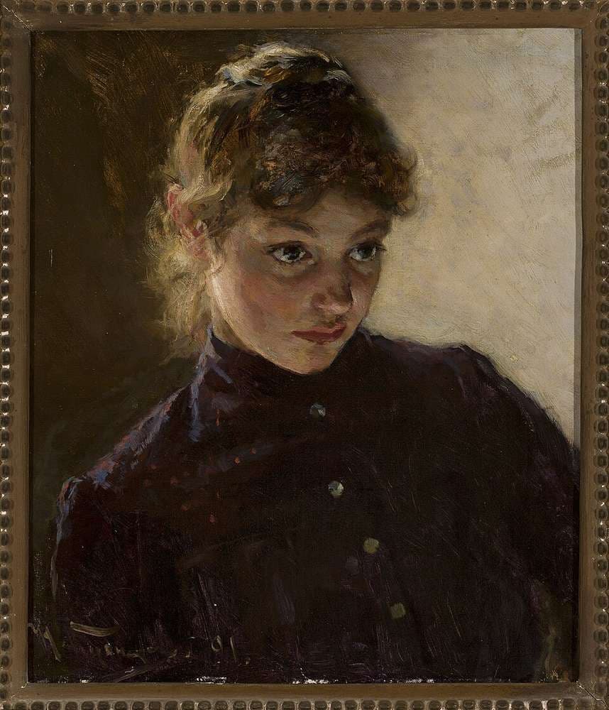 Portrait of a young girl — Nikolai Dmitriyevich Kuznetsov