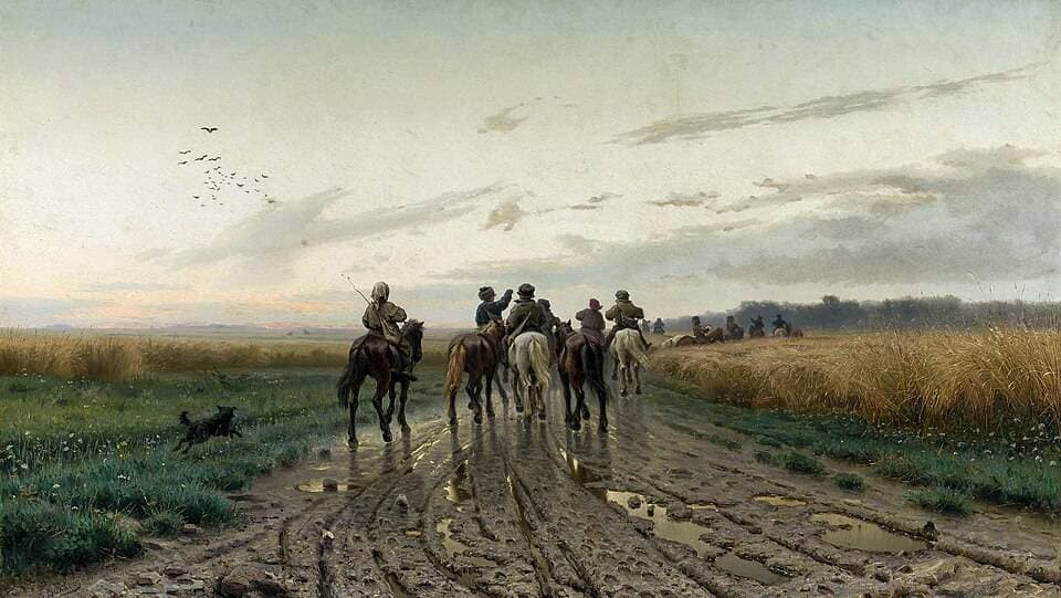 On the way to pasture — Yefim Volkov