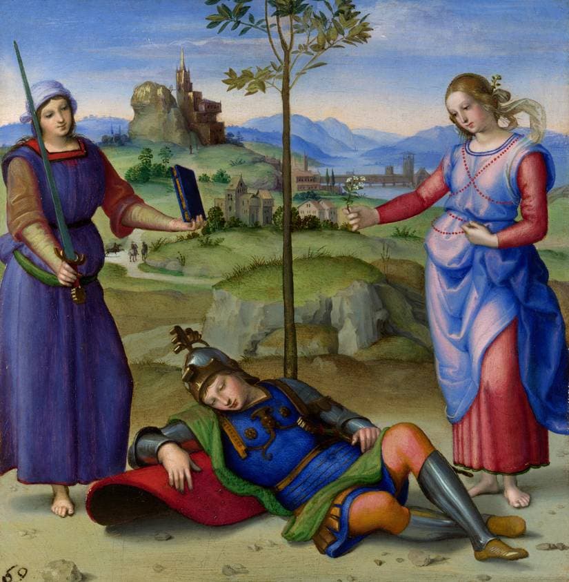 The Dream of a Knight — Raphael