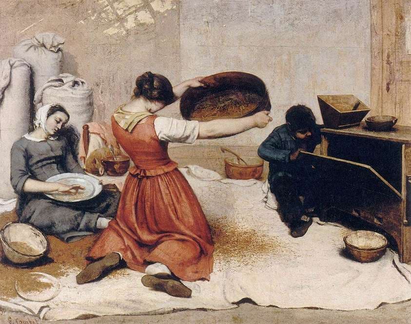 Les Cribleuses de blé — Gustave Courbet