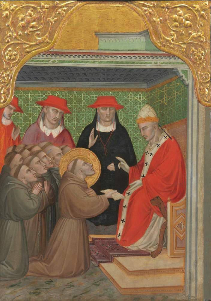 Saint Francis before the Pope (The Approval of the Franciscan Rule) — Spinello Aretino