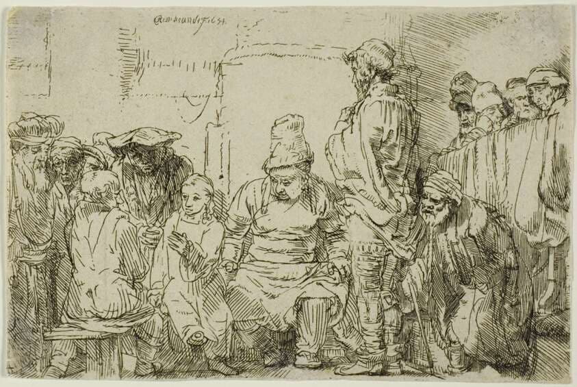Christ Seated Disputing with the Doctors — Rembrandt van Rijn