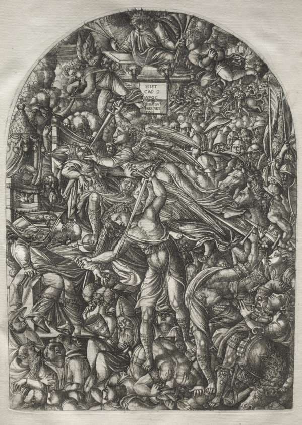 The Apocalypse: The Angel Sounding the Sixth Trumpet — Jean Duvet