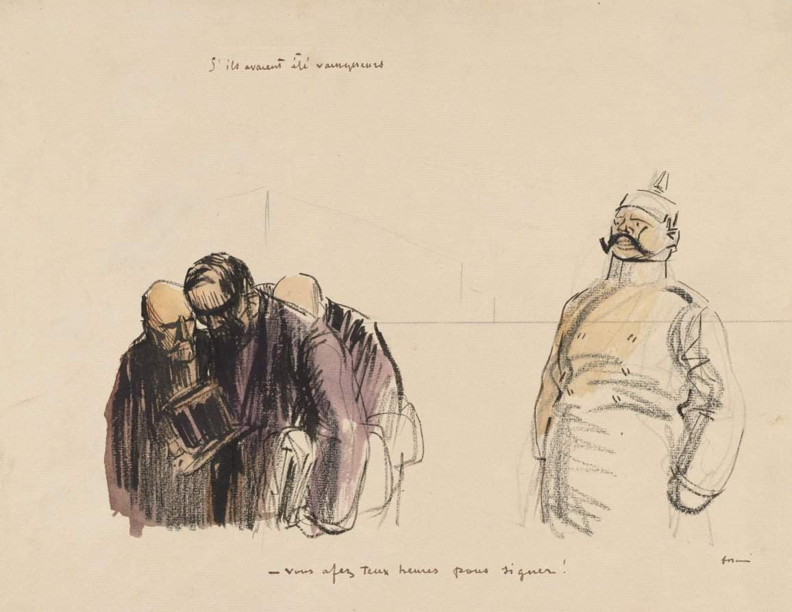 If they had been victorious - "You Have Two Hours in which to Sign" — Jean-Louis Forain