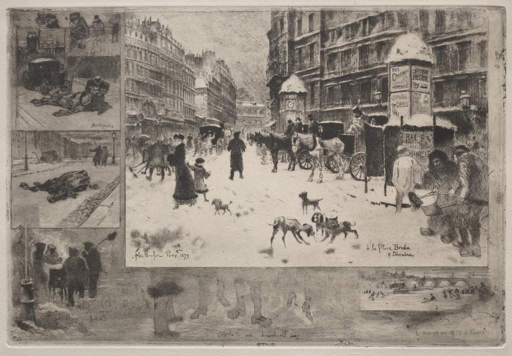 Winter in Paris — Félix-Hilaire Buhot