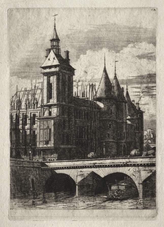 Etchings of Paris: The Clock Tower — Charles Meryon
