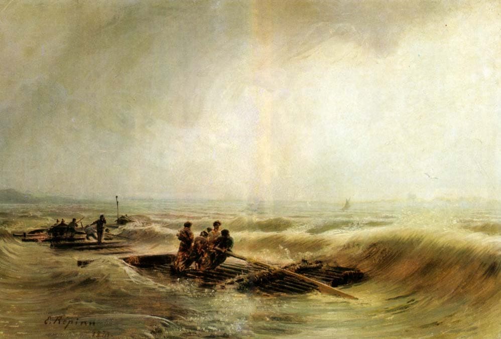 Шторм на Волге — Ilya Repin