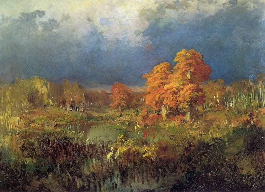 Болото в лесу. Осень — Fyodor Vasilyev