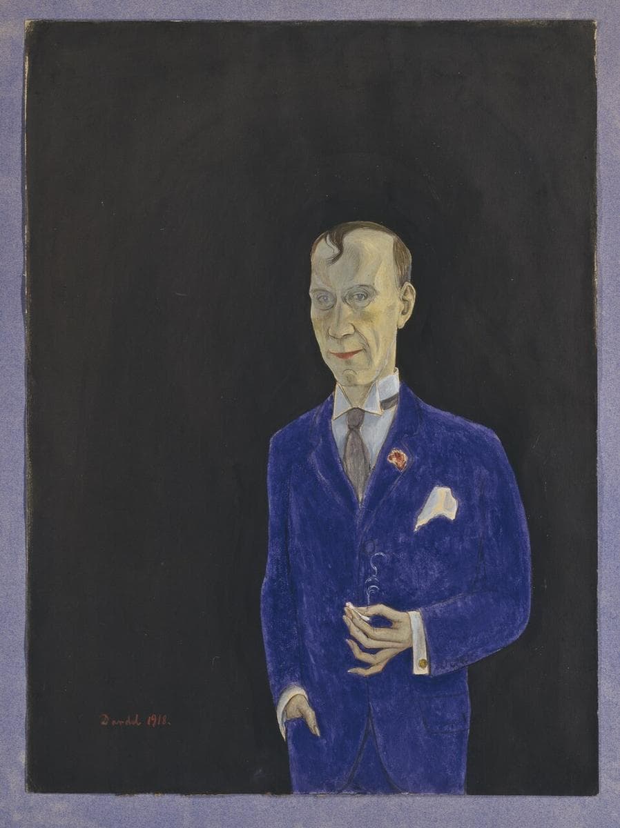 David Sprengel (1880–1941), Writer and Critic, 1918 — Nils von Dardel