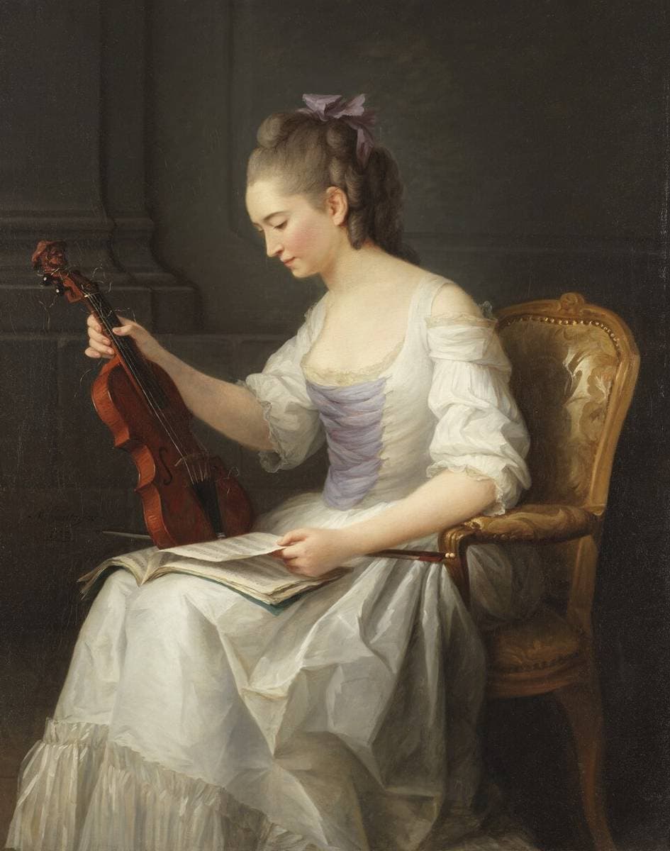 Portrait of a violinist — Anne Vallayer-Coster