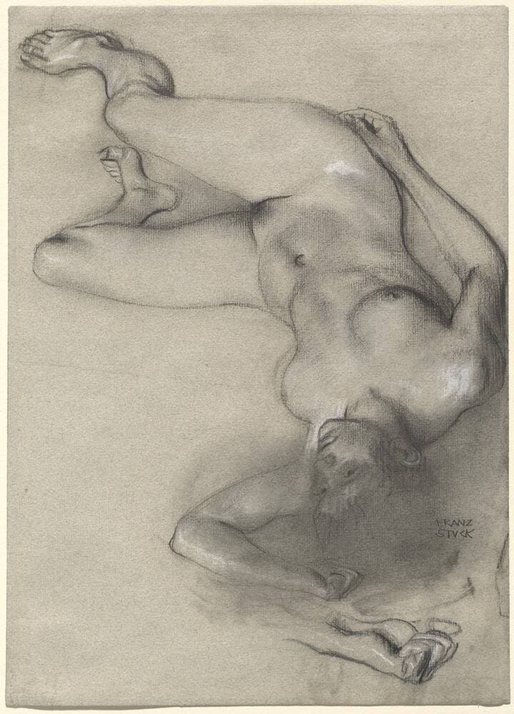 Nude Woman Lying on the Ground — Franz Stuck