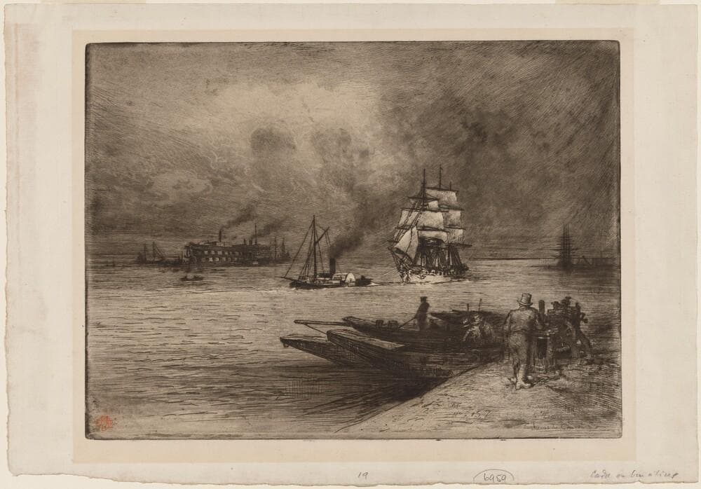 Near Gravesend: Souvenir of the Thames — Félix-Hilaire Buhot