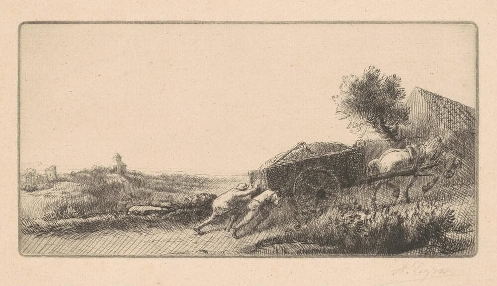 Returning with the Hay (Rentrant le Foin) — Alphonse Legros