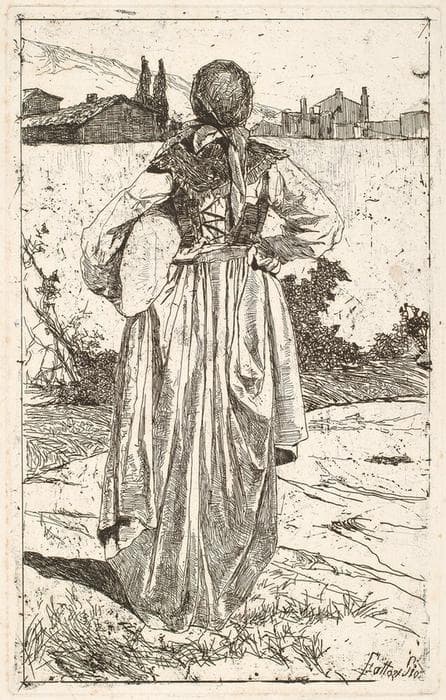 Woman of the Gabbro (Donna al gabbro) — Giovanni Fattori