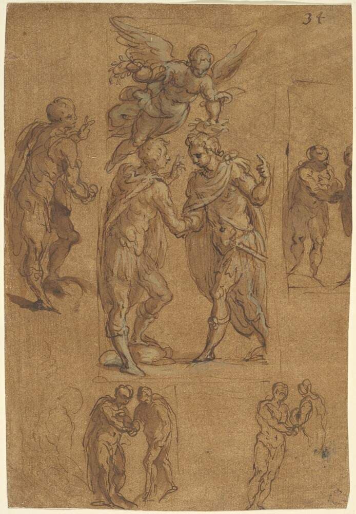 Two Soldiers Crowned by Victory — Palma il Giovane
