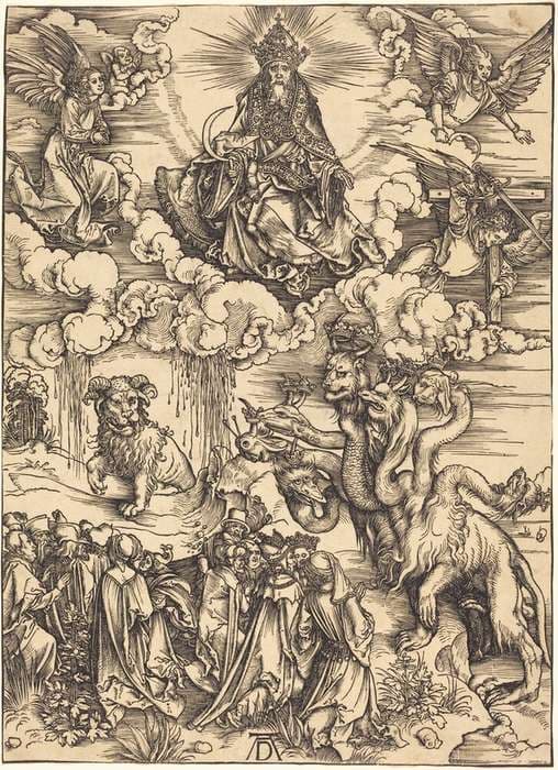 The Beast with Two Horns like a Lamb — Albrecht Dürer
