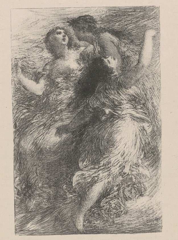 L'Or du Rhin -- Les Filles du Rhin — Henri Fantin-Latour