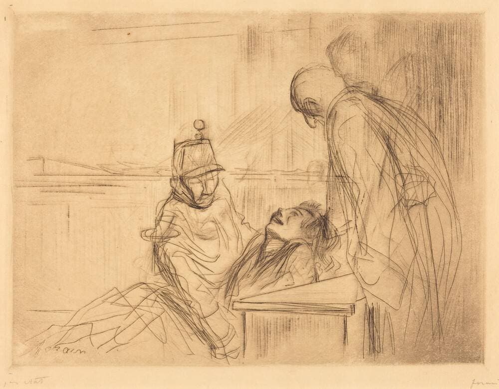 Evanouissement à l'audience (Fainting at the Hearing) — Jean-Louis Forain
