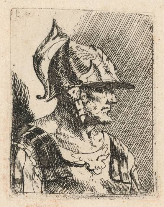 Bust of a Bearded Warrior — Johann Heinrich Schönfeld