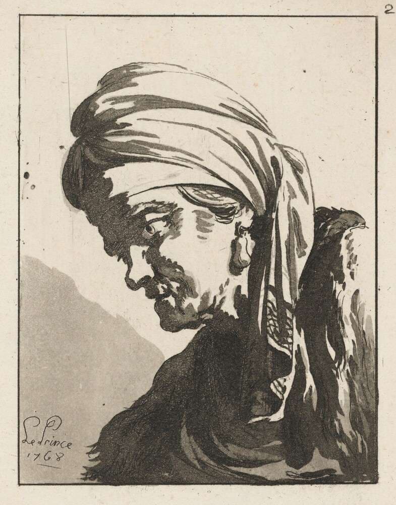 Head of a Drooping Old Woman — Jean-Baptiste Le Prince