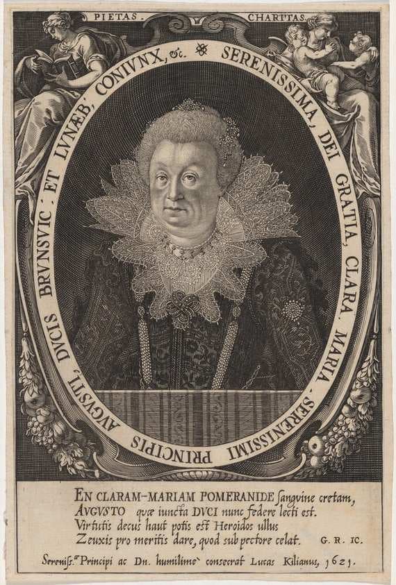 Clara Maria, Duchess of Brunswick, Wife of August II — Lucas Kilian