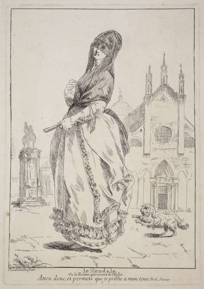 Le Zendale (Woman in a Hood, or the Woman Returning from Church) — Giovanni David