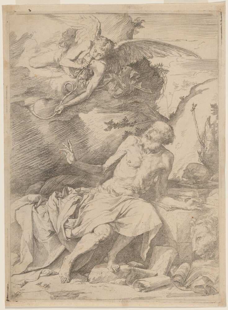 Saint Jerome Hearing the Trumpet of the Last Judgement — Jusepe de Ribera